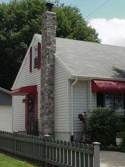 Block chimney with  culture stonestone 