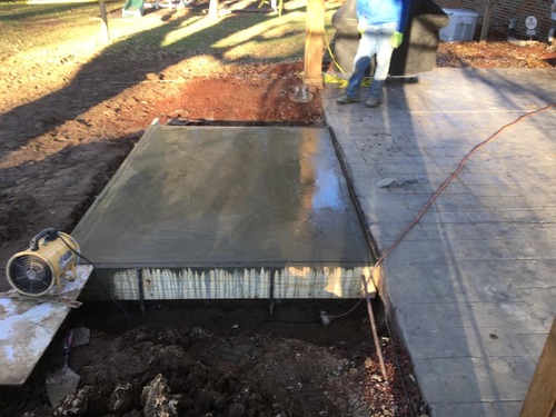 Concrete pad for pizza oven 